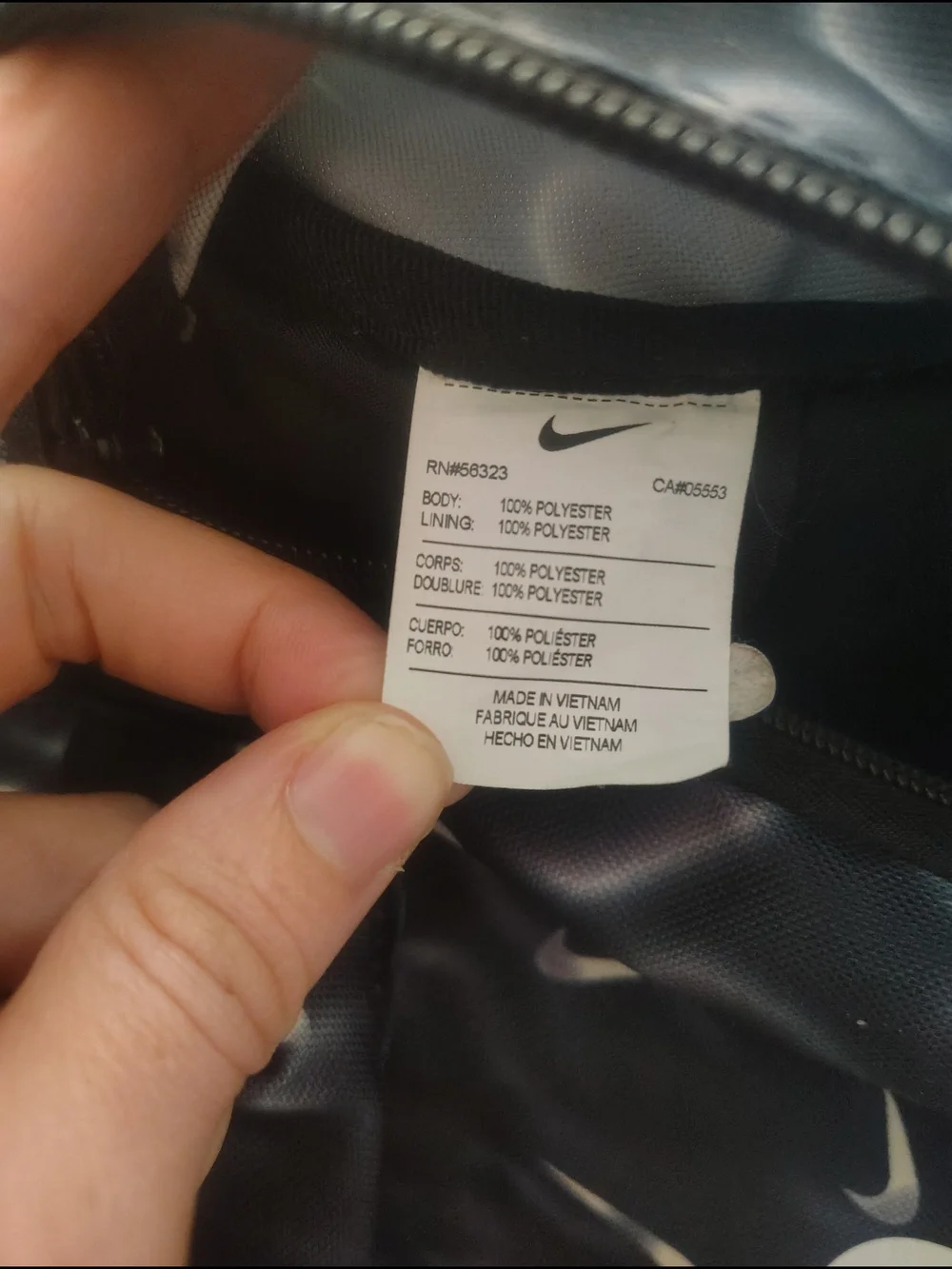 Nike Kids Backpack in Black and White
